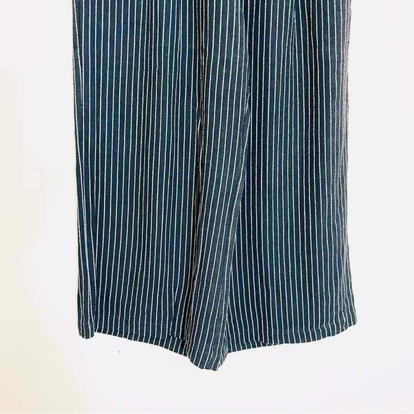 Allie Rose Line Blend Pull On Striped Wide Leg Pants Small Black/White Pockets - Picture 7 of 9